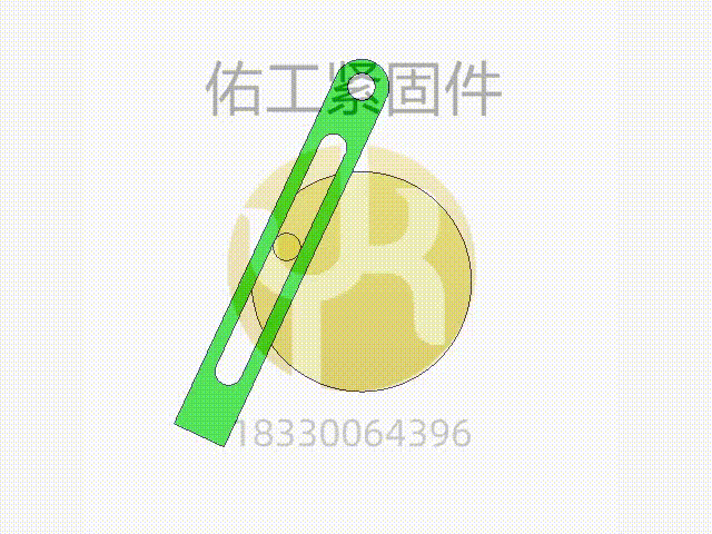 圖085 用曲柄擺動導桿機構(gòu) 模擬內(nèi)外槽輪機構(gòu)運動 47.gif